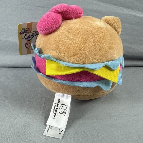 Hello Kitty - 5 IN HAMBURGER PLUSH new with tag - Picture 5 of 9